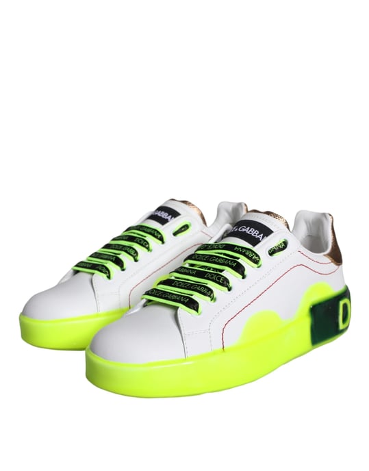 Zapatillas bajas de piel blanca Portofino de Dolce & Gabbana - Image 3