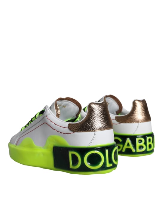 Zapatillas bajas de piel blanca Portofino de Dolce & Gabbana - Image 4