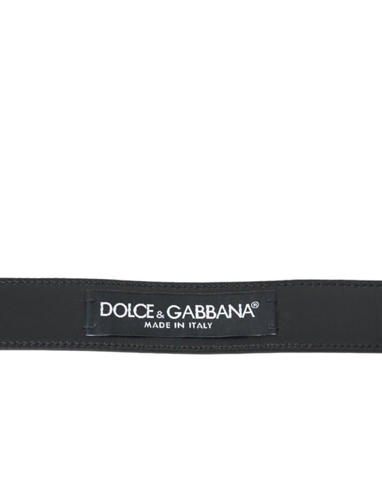 Cinturón de Cuero Rojo con Hebilla de Metal Plateado para Hombre de Dolce & Gabbana - Image 3