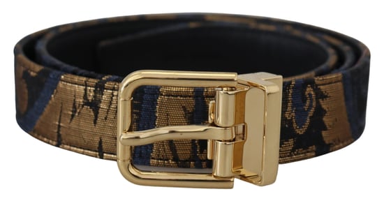 Cinturón de cuero jacquard multicolor con hebilla de logo de Dolce & Gabbana - Image 2