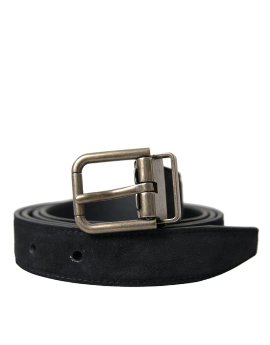 Cinturón de Cuero de Cabra Negro con Hebilla de Metal Antiguo de Dolce & Gabbana - Image 1