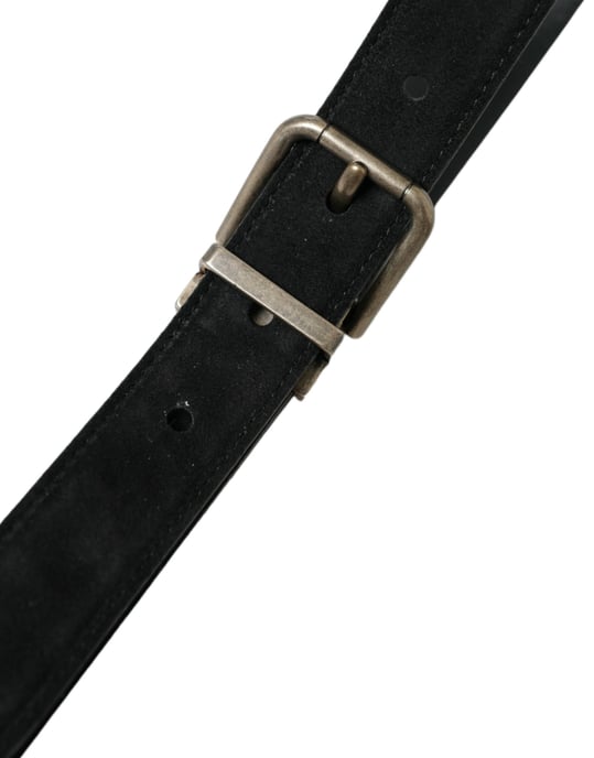 Cinturón de Cuero de Cabra Negro con Hebilla de Metal Antiguo de Dolce & Gabbana - Image 5