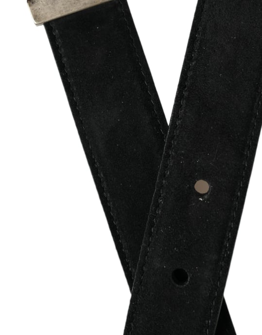 Cinturón de Cuero de Cabra Negro con Hebilla de Metal Antiguo de Dolce & Gabbana - Image 6