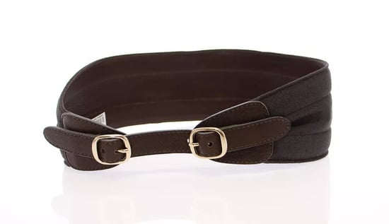 Cinturón de Cuero y Lino con Logo D&G Marrón de Dolce & Gabbana - Image 5
