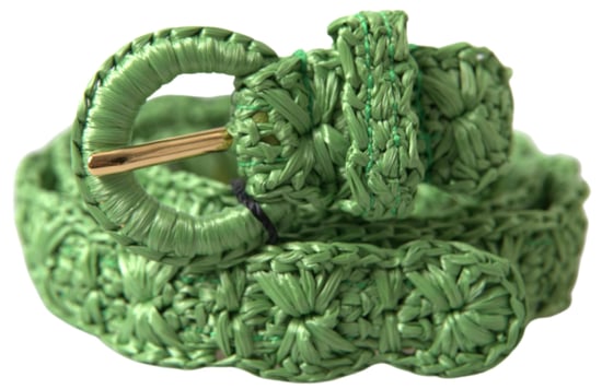 Cinturón Ajustado de Viscosa Verde Tejido de Dolce & Gabbana - Image 1