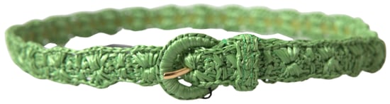 Cinturón Ajustado de Viscosa Verde Tejido de Dolce & Gabbana - Image 2