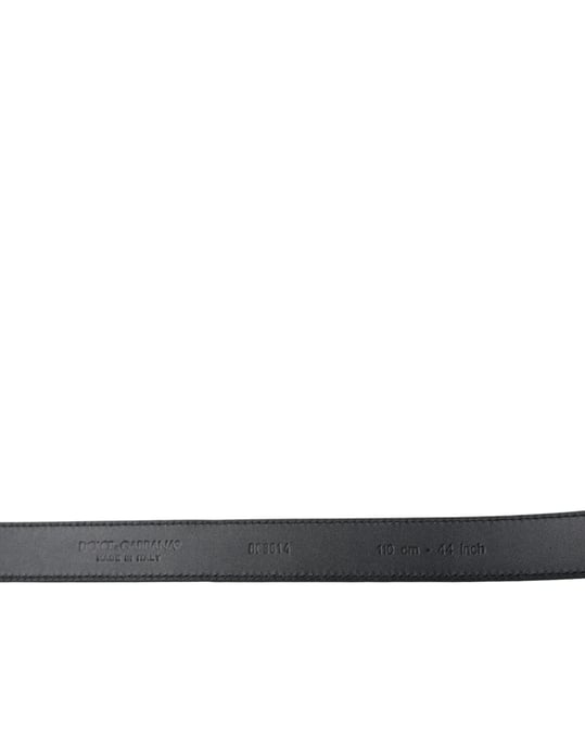 Cinturón de Piel de Ante Negro con Hebilla de Metal Dorado de Dolce & Gabbana - Image 3