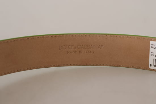 Bolso Micro Devotion Corazón de Cuero Verde Dolce & Gabbana con Auriculares y Cinturón - Image 4
