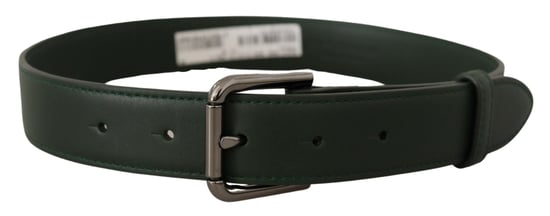 Cinturón de hebilla metálica con logo de cuero verde ejército de Dolce & Gabbana - Image 3