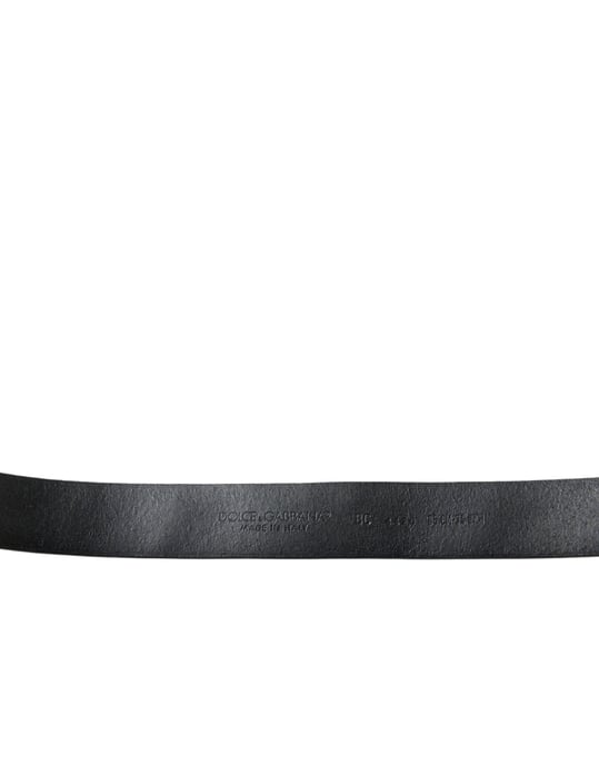 Cinturón de cuero negro con hebilla grabada adornada de Dolce & Gabbana - Image 3