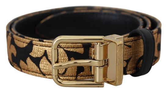 Cinturón de Cuero Jacquard Multicolor con Hebilla Logo de Dolce & Gabbana - Image 2