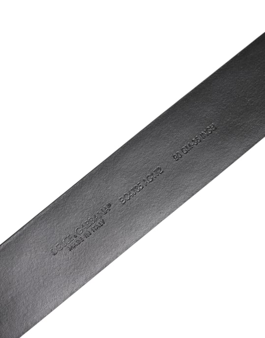 Cinturón de Cuero de Ternera Negro con Tachuelas y Hebilla de Plata de Dolce & Gabbana - Image 6