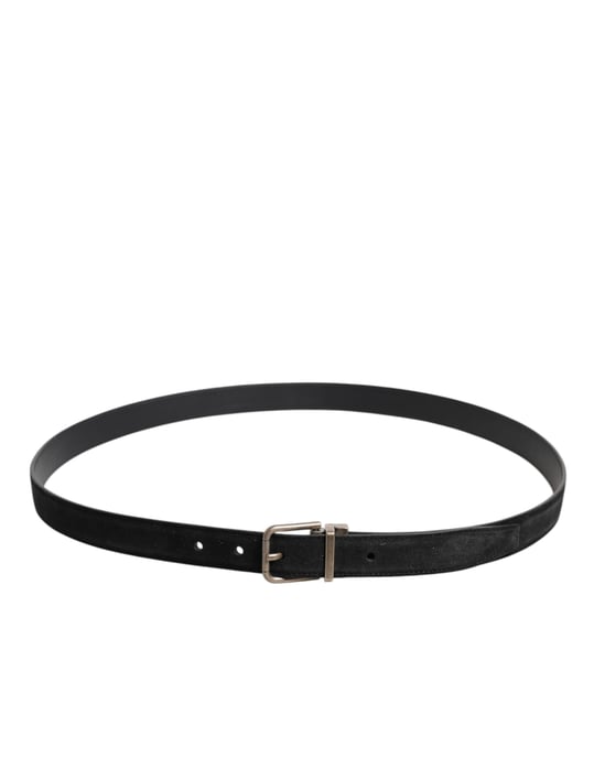 Cinturón Clásico de Cuero de Ternera Negro con Hebilla Metálica de Dolce & Gabbana - Image 3