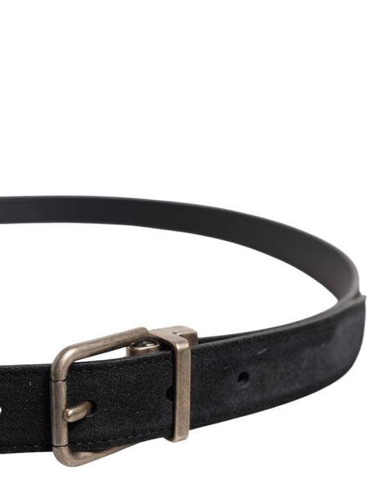 Cinturón Clásico de Cuero de Ternera Negro con Hebilla Metálica de Dolce & Gabbana - Image 4