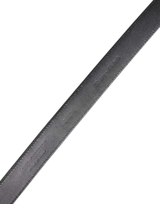 Cinturón Clásico de Cuero de Ternera Negro con Hebilla Metálica de Dolce & Gabbana - Image 5