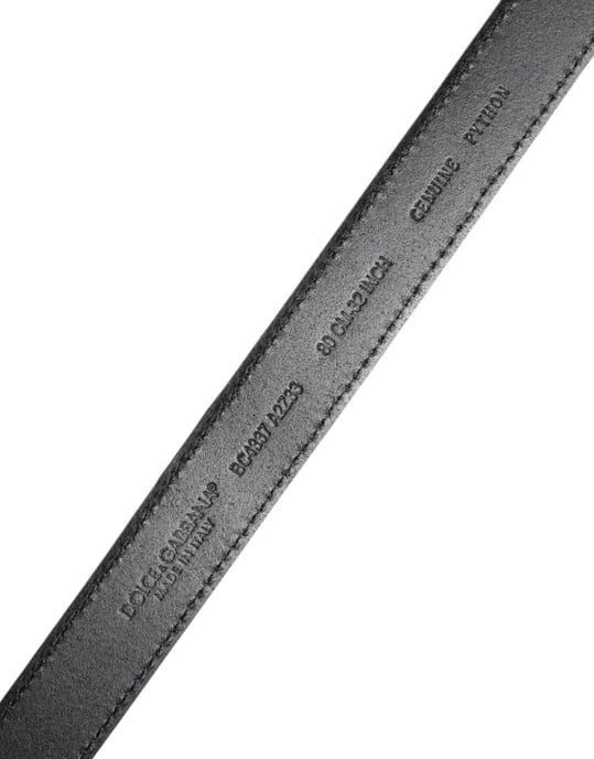 Cinturón de Cuero Exótico Rojo con Hebilla de Metal de Latón de Dolce & Gabbana - Image 5