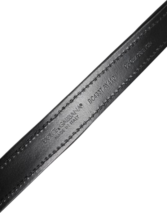 Cinturón de metal con hebilla decorada con lentejuelas negras de Dolce & Gabbana - Image 5