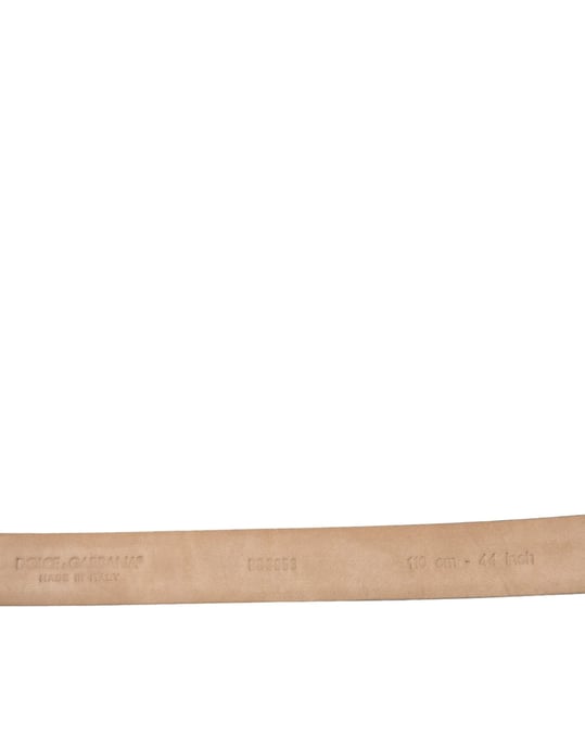 Cinturón de Piel Marrón Oscuro con Hebilla de Metal Plateado de Dolce & Gabbana - Image 3