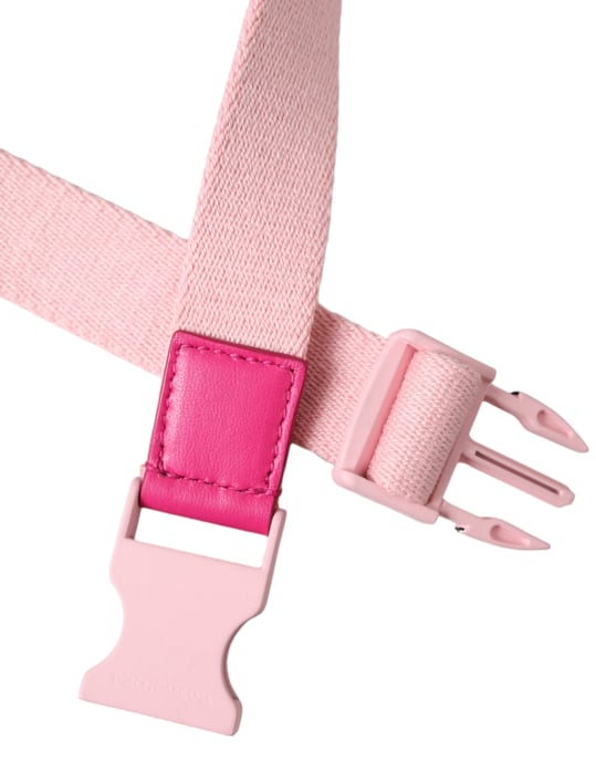 Cinturón de Mujer Dolce & Gabbana de Lona Rosa con Hebilla de Plástico Ajustable - Image 4