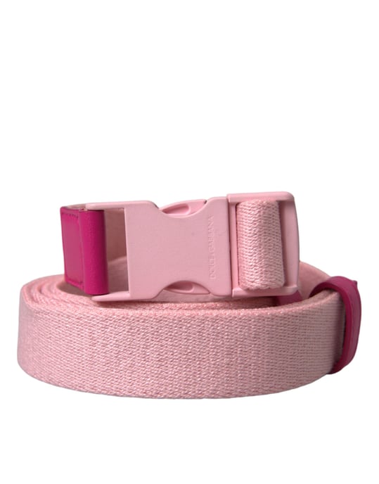 Cinturón de Mujer Dolce & Gabbana de Lona Rosa con Hebilla de Plástico Ajustable - Image 5