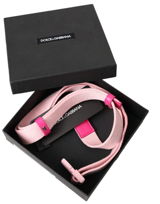 Cinturón de Mujer Dolce & Gabbana de Lona Rosa con Hebilla de Plástico Ajustable - Image 6