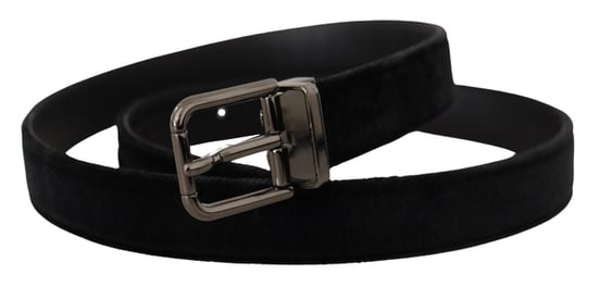 Cinturón de Metal con Hebilla de Logo en Tono Plateado Black Velvet de Dolce & Gabbana - Image 2