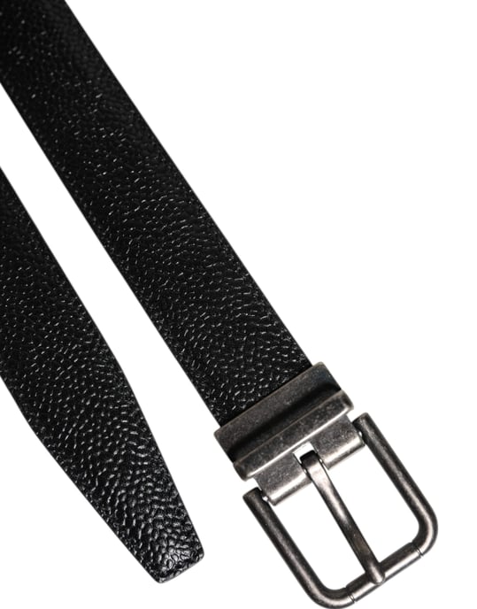 Cinturón Clásico de Cuero de Ternera Negro con Hebilla Metálica de Dolce & Gabbana - Image 5