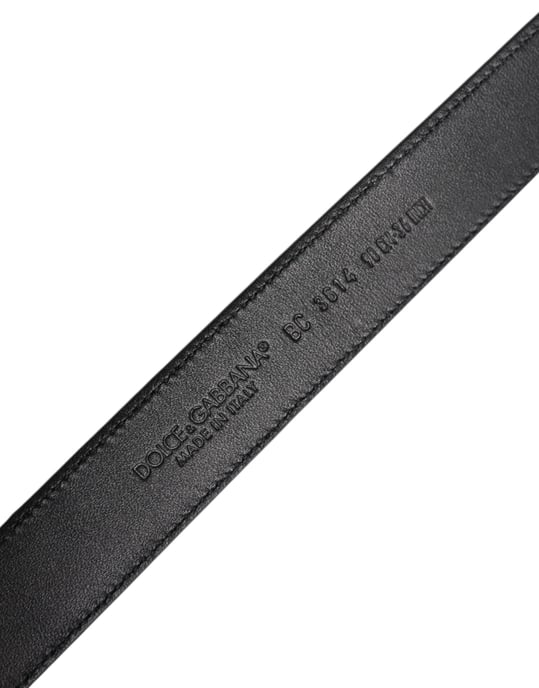 Cinturón Clásico de Cuero de Ternera Negro con Hebilla Metálica de Dolce & Gabbana - Image 6