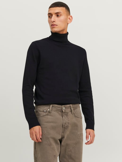 Jack & Jones Suéter Emil de Punto Cuello Alto Negro - Image 2