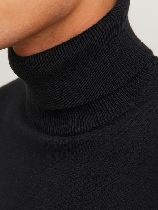 Jack & Jones Suéter Emil de Punto Cuello Alto Negro - Image 4
