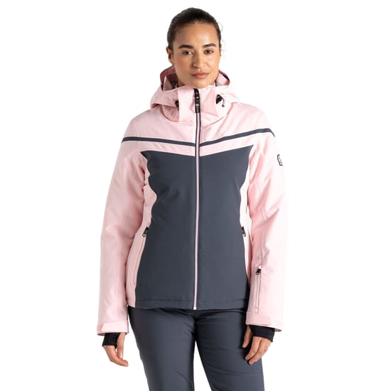 Dare 2B Womens/Ladies Flurry Ski Jacket (Crystal Rose/Ebony Grey) - Image 4
