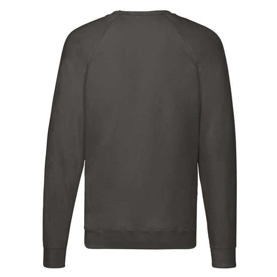 Fruit of the Loom Unisex Adult Lightweight Raglan Sweatshirt (Light Graphite) - Image 2