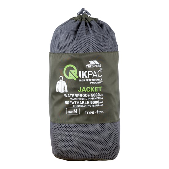Trespass Qikpac X Unisex Packaway Jacket (Moss) - Image 3
