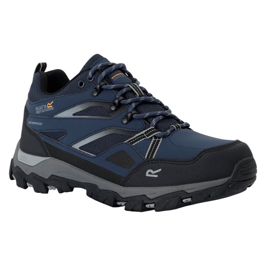 Regatta Mens Holcombe 3 Low Walking Boots (Navy/Dark Steel) - Image 4