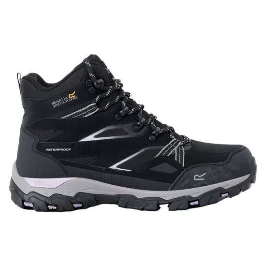 Regatta Womens/Ladies Holcombe III Walking Boots (Black/Purple Sage) - Image 1