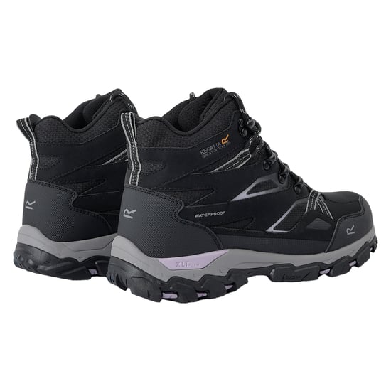 Regatta Womens/Ladies Holcombe III Walking Boots (Black/Purple Sage) - Image 2