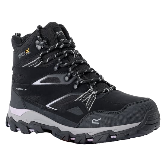 Regatta Womens/Ladies Holcombe III Walking Boots (Black/Purple Sage) - Image 4