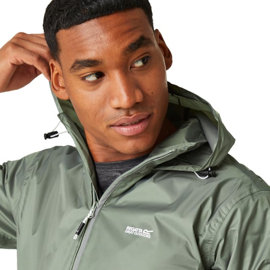 Regatta Mens Lyle IV Waterproof Hooded Jacket (Agave Green) - Image 4