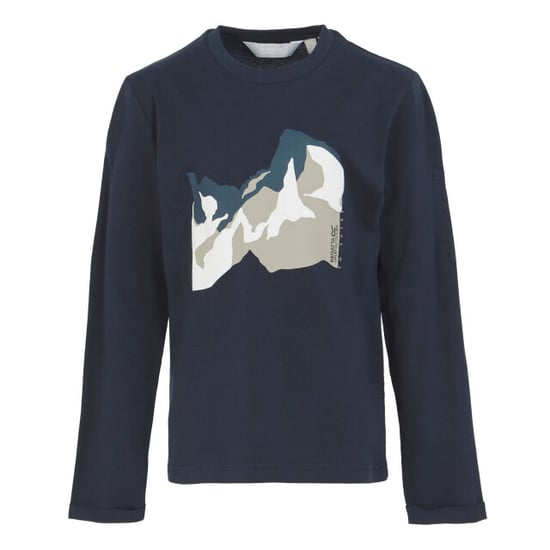 Regatta Childrens/Kids Wenbie III Mountain Long-Sleeved T-Shirt (Navy) - Image 1