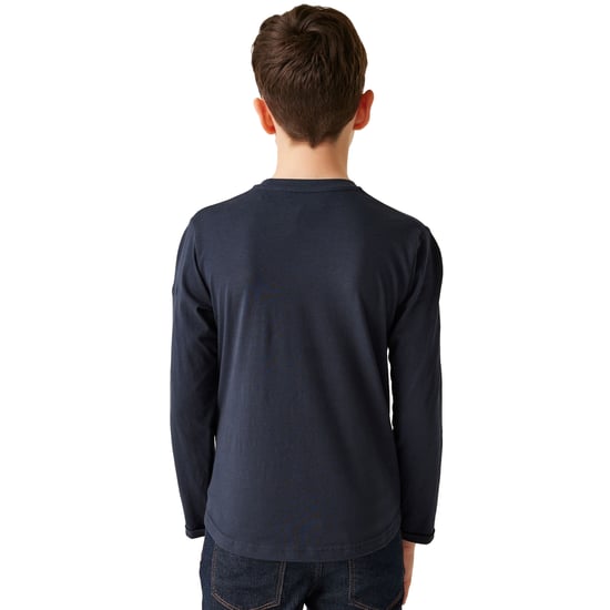 Regatta Childrens/Kids Wenbie III Mountain Long-Sleeved T-Shirt (Navy) - Image 3
