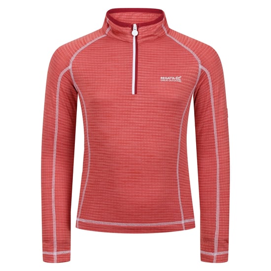 Regatta Childrens/Kids Berley Half Zip Long Sleeved Top (Mineral Red) - Image 1