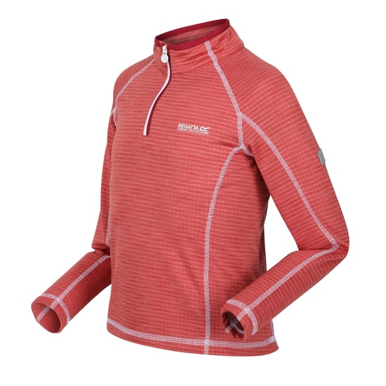Regatta Childrens/Kids Berley Half Zip Long Sleeved Top (Mineral Red) - Image 3
