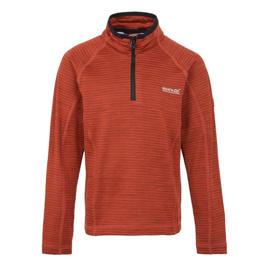 Regatta Childrens/Kids Berley Half Zip Long Sleeved Top (Red Ochre/Black) - Image 1