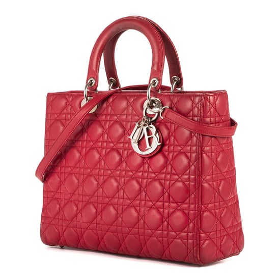 Christian Dior Lady Dior Large en Red Cuero de ternero - Image 2