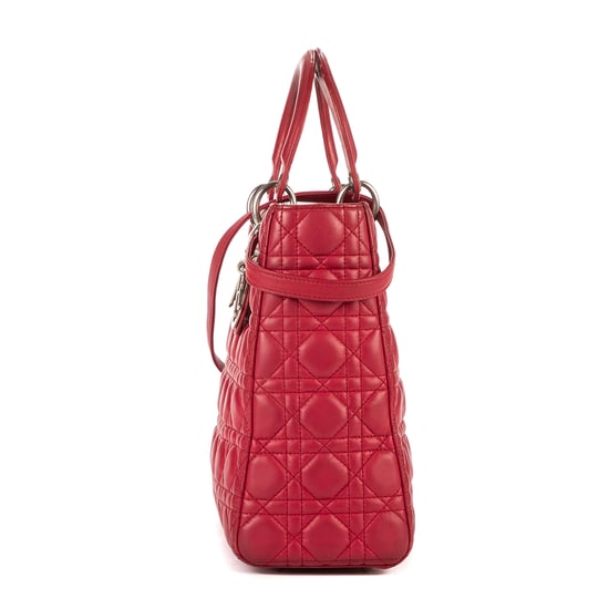 Christian Dior Lady Dior Large en Red Cuero de ternero - Image 3