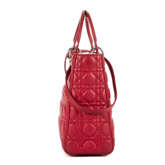 Christian Dior Lady Dior Large en Red Cuero de ternero - Image 5