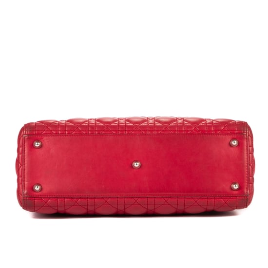 Christian Dior Lady Dior Large en Red Cuero de ternero - Image 6