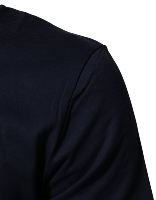 Camisa de algodón azul oscuro con estampado del logo DG para hombre de Dolce & Gabbana - Image 6