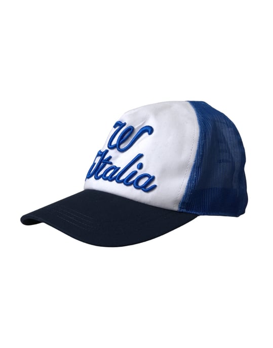 Gorra de béisbol de malla Dolce & Gabbana Italia en azul, blanco y negro - Image 1