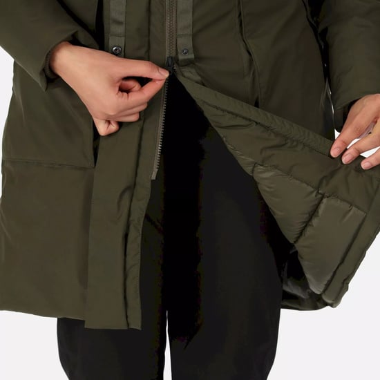 Regatta Womens/Ladies Yewbank II Waterproof Parka (Dark Khaki) - Image 6